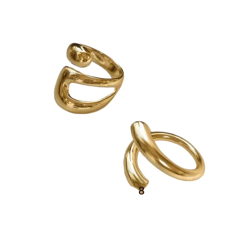 Anel Kit Com 2 Ajustável Dourado