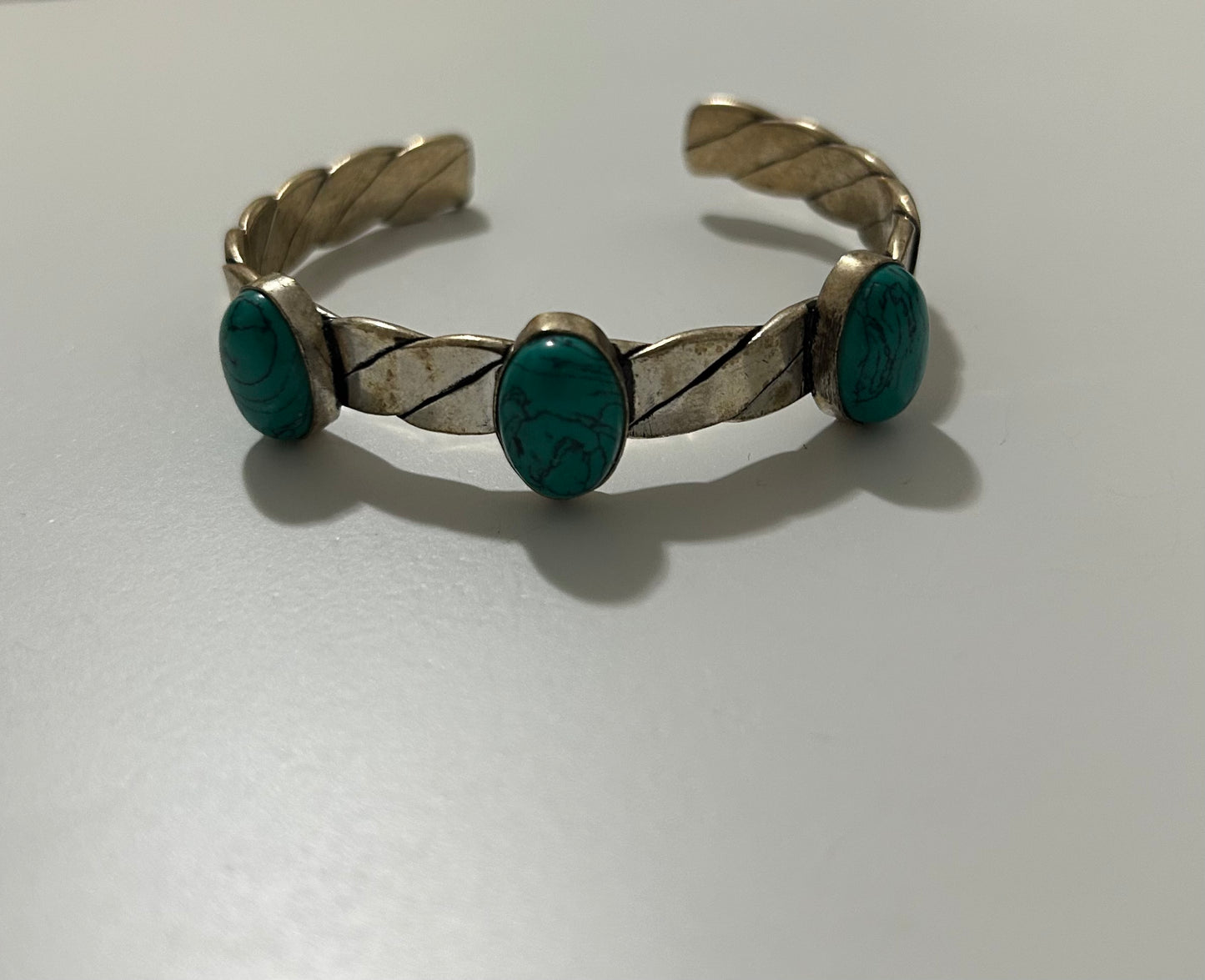 Pulseira Bracelete  Indiano Prateado com Pedras